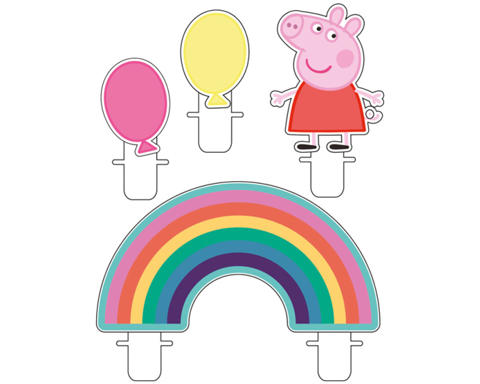 Kaarsjes Peppa Pig (4st) afbeelding