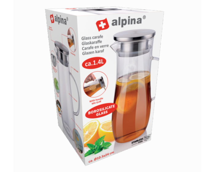 Alpina Glazen Karaf met handvat (1,4L) afbeelding