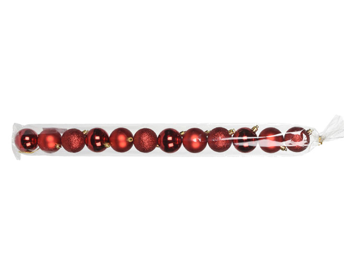 Kerstballen Rood 50mm (12st) afbeelding