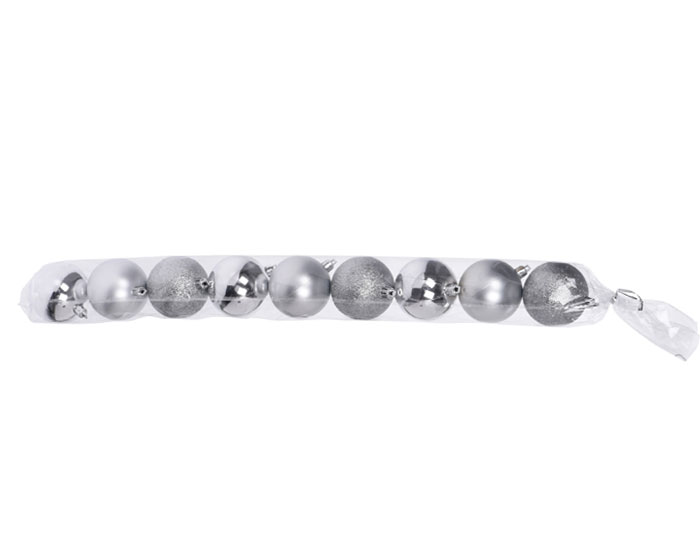 Kerstballen Zilver 60mm (9st) afbeelding