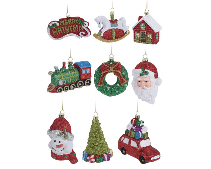 Hangdeco Kerstfiguur - 9cm - 9 stuks afbeelding
