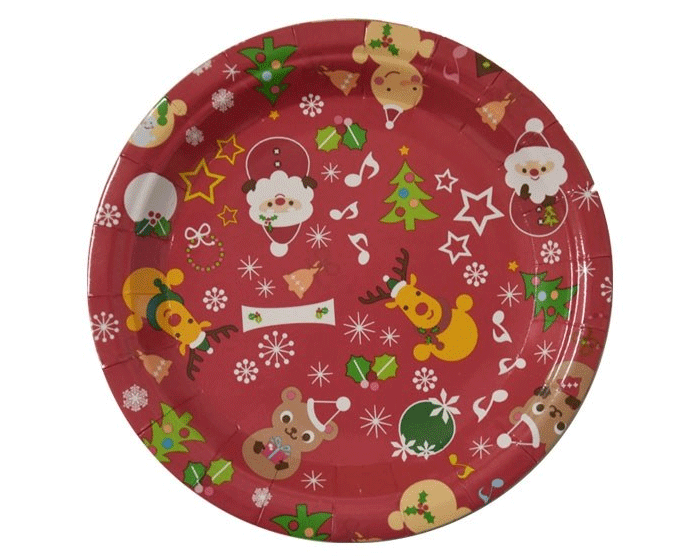 Kartonnen Kerst Bordjes - 18 cm - 10 stuks afbeelding