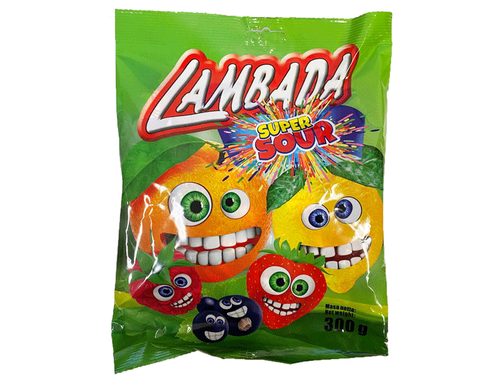 Lambada Super Sour Kauwbonbon 300gr afbeelding