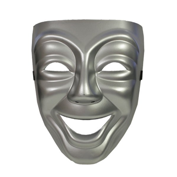 Komedie Masker Zilver afbeelding