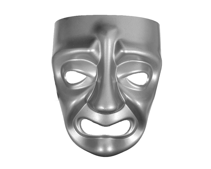 Tragedie Masker Zilver afbeelding