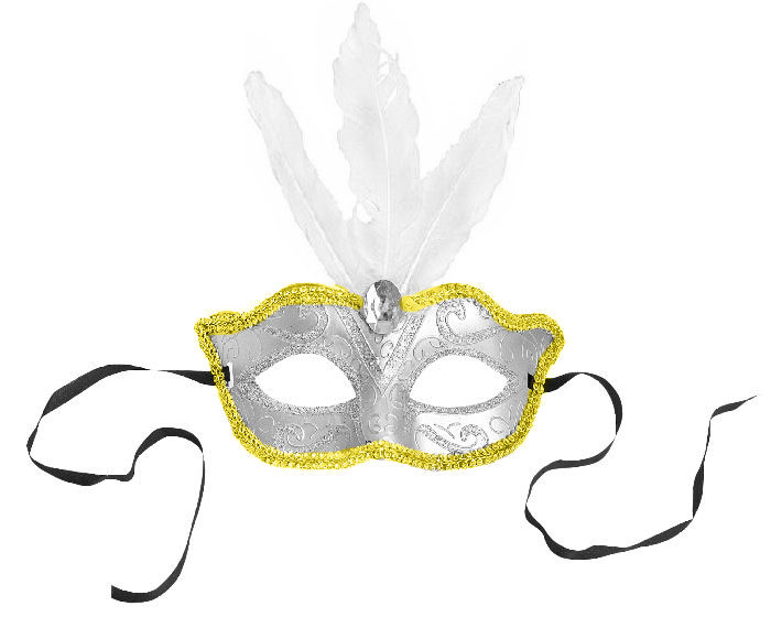 Masker Veren Zilver afbeelding