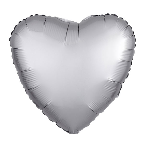HELIUM Fballon Hart Matte Zilver (alleen afhalen) afbeelding
