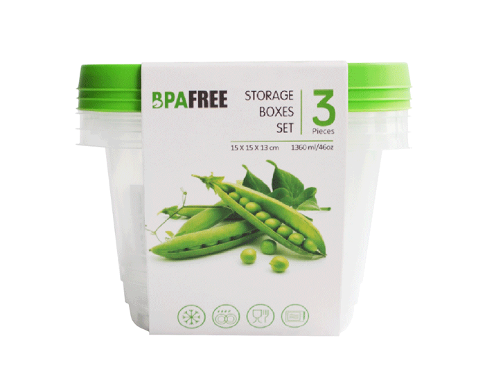 Voorraaddoosset Groen 1360ml (3st) afbeelding