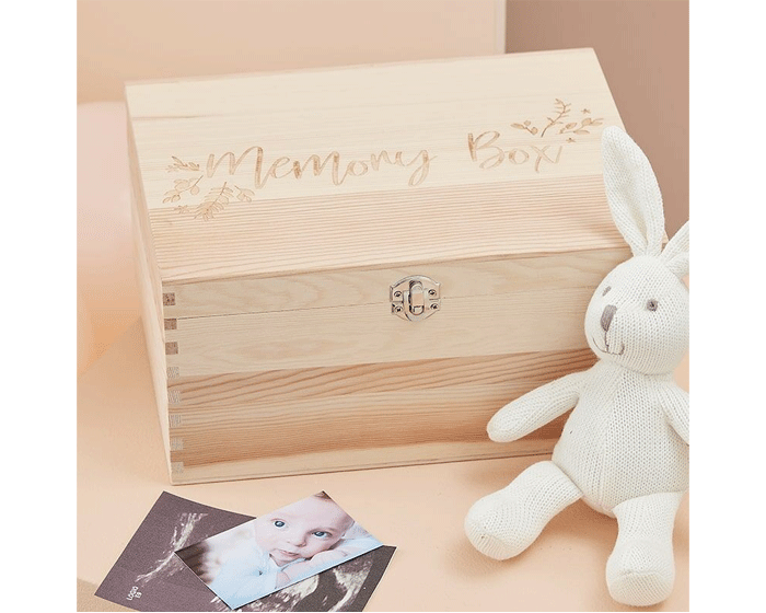* Houten Baby Memory Box Ginger Ray afbeelding