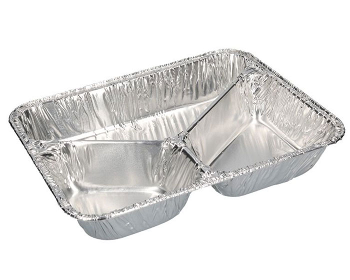 Menubak 3-vaks Aluminium + Deksels (20st) afbeelding