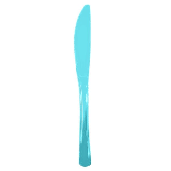 Plastic Messen - Blauw  2 x 20 cm - 20 stuks afbeelding