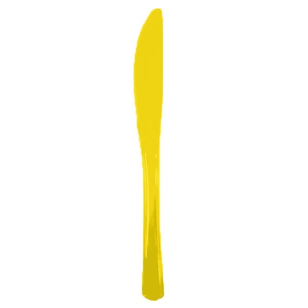 Plastic Messen Geel (20st) afbeelding