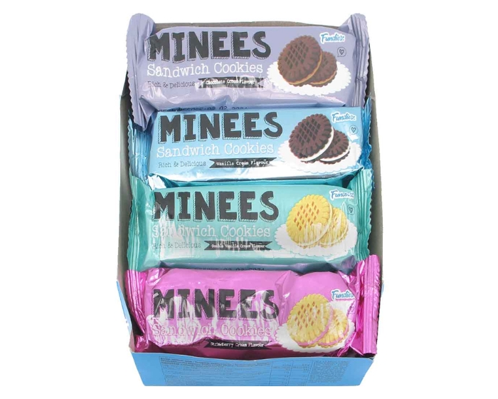 Minees Sandwich Cookies Fundiez 30gr (8st) afbeelding