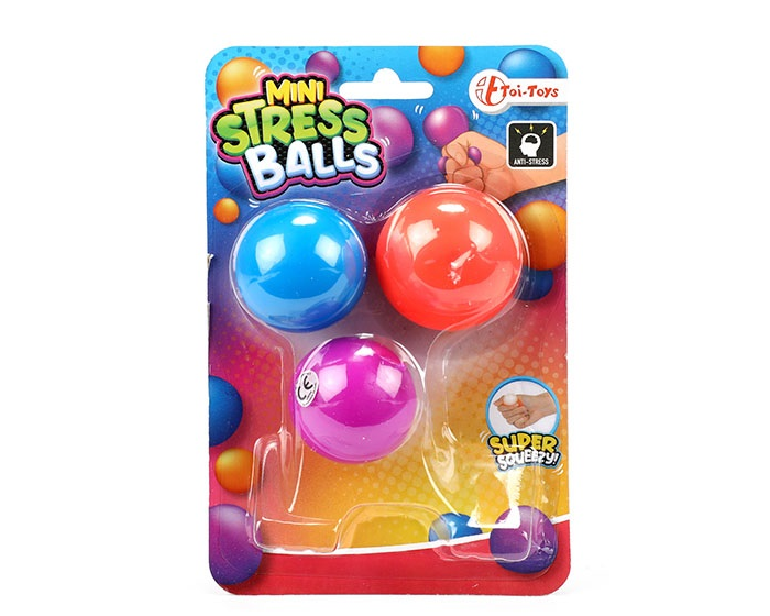 Mini Anti Stressballen Toi-Toys 4cm (3st) afbeelding