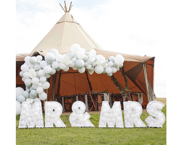 Ballonnen Mozaïek Standaard Mr&Mrs Ginger Ray afbeelding