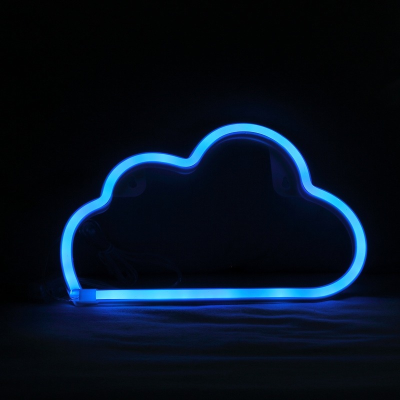 Neon LED Lamp Wolkje Blauw afbeelding
