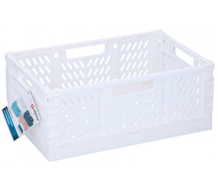 Alpina Opbergkrat Vouw Wit 30x20x12cm afbeelding