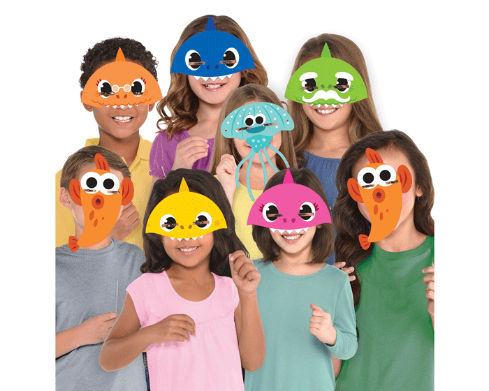 Maskers Baby Shark (8st) afbeelding