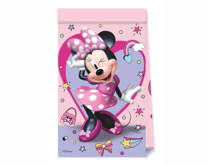 Papieren Uitdeelzakjes Minnie Mouse (4st) afbeelding