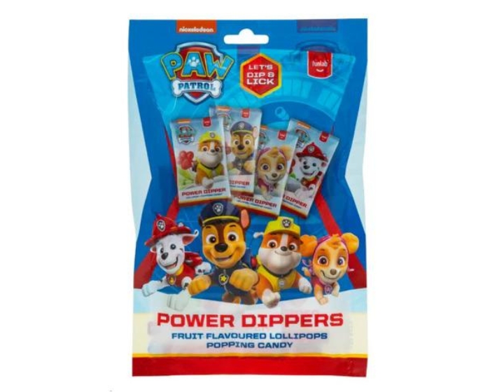Paw Patrol Power Dips Lollipop Funlab - 48gr - 4 stuks afbeelding