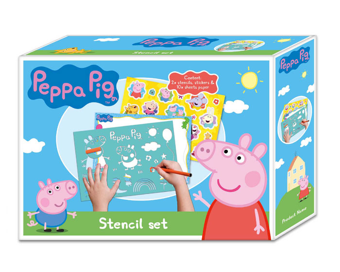 Stencil set Peppa Pig afbeelding