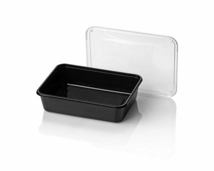 Maaltijdbakken 750ml - Zwart - 50 stuks afbeelding