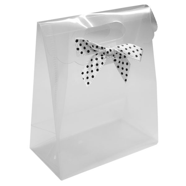 Transparante Cadeautas Dots M  (12st) afbeelding