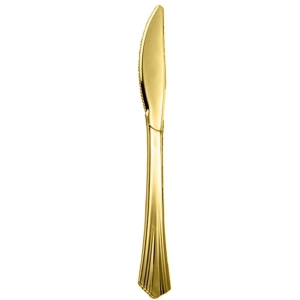 Plastic Messen Metallic Goud - 10 stuks afbeelding