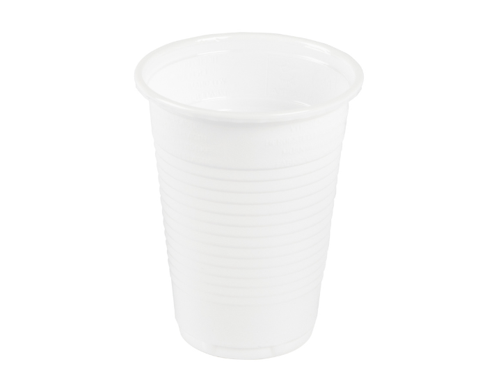 Plastic Bekers Wit - 200cc - 100 stuks afbeelding