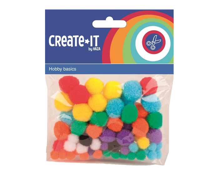 Pompons Gekleurd (78st) afbeelding