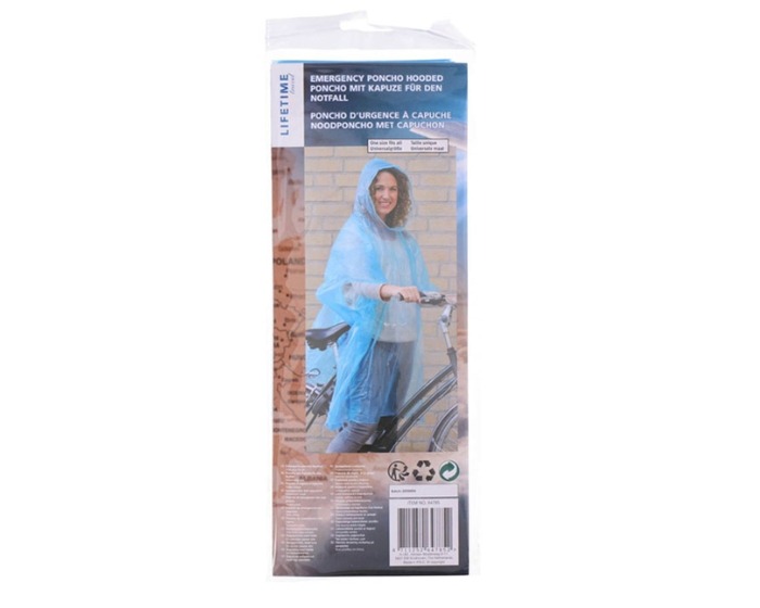 Poncho met Capuchon Wegwerp afbeelding