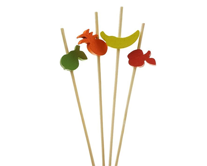 Cocktailprikkers Fruit Hout (24st) afbeelding