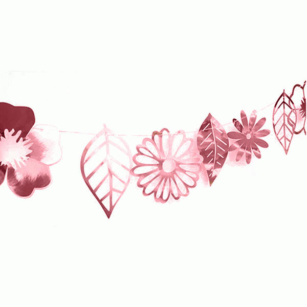 Slinger Bladeren&Bloemen Roségoud (3m) afbeelding