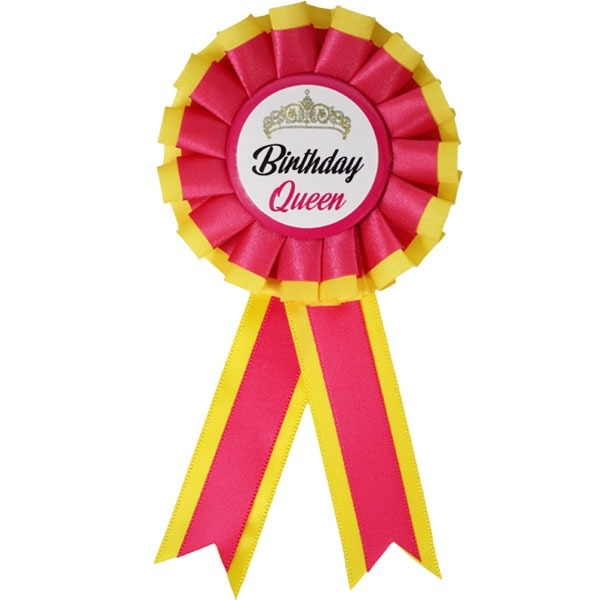 Rozet'Birthday Queen' afbeelding