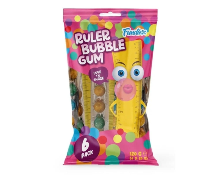 Ruler Bubble Gum Fundiez - 120gr - 6 stuks afbeelding