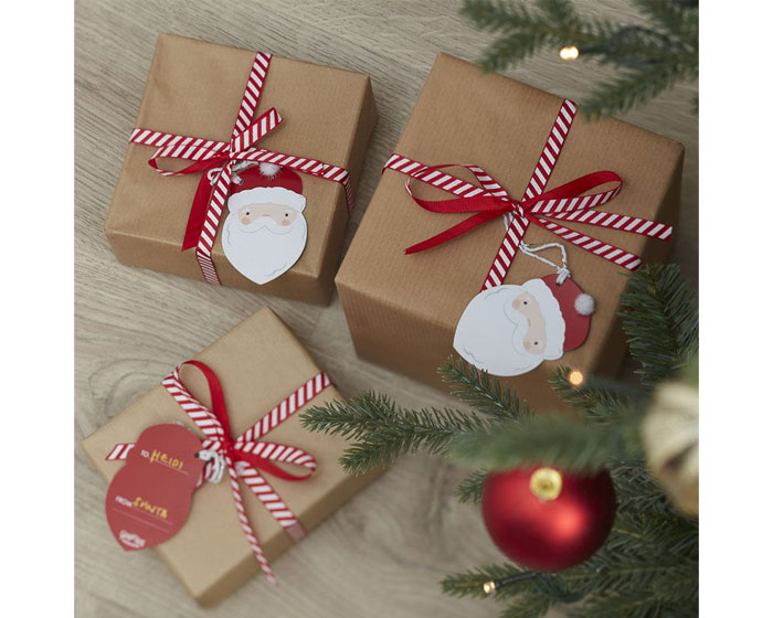 Santa Christmas Gift Tags Ginger Ray afbeelding