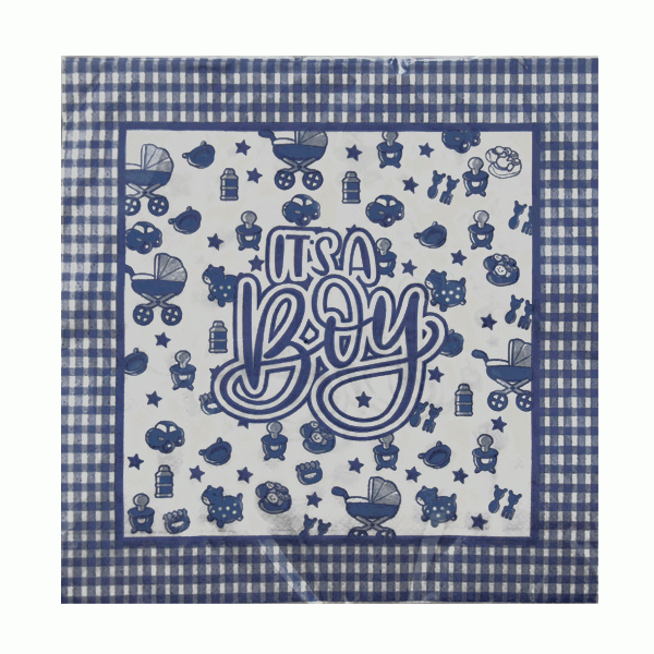 Servetten It's A Boy Blauw (20st) afbeelding