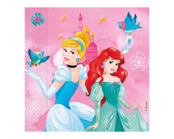 Servetten Disney Princess - 33x33cm - 20 stuks afbeelding