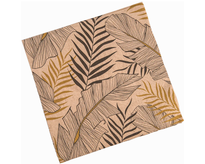 Servetten Recycled Papier Leaves (20st) afbeelding