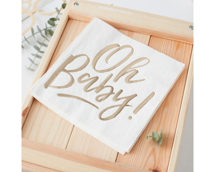 Servetten Oh Baby! Ginger Ray (16st) afbeelding