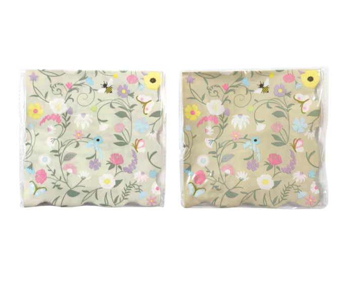 Papieren Servetten Pasen Bloemen - 20 stuks afbeelding