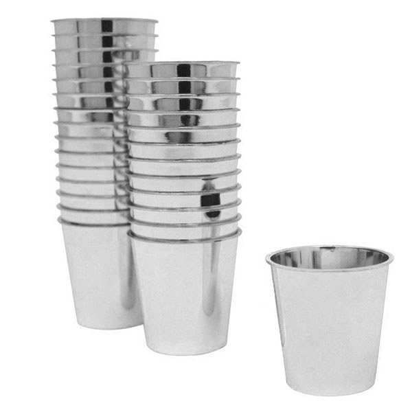 Shotglazen Metallic Zilver (10st) afbeelding