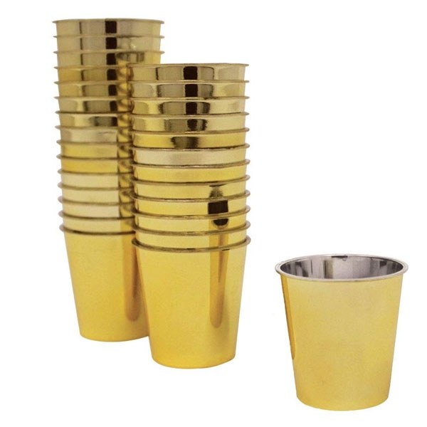 Shotglazen Metallic Goud (10st) afbeelding