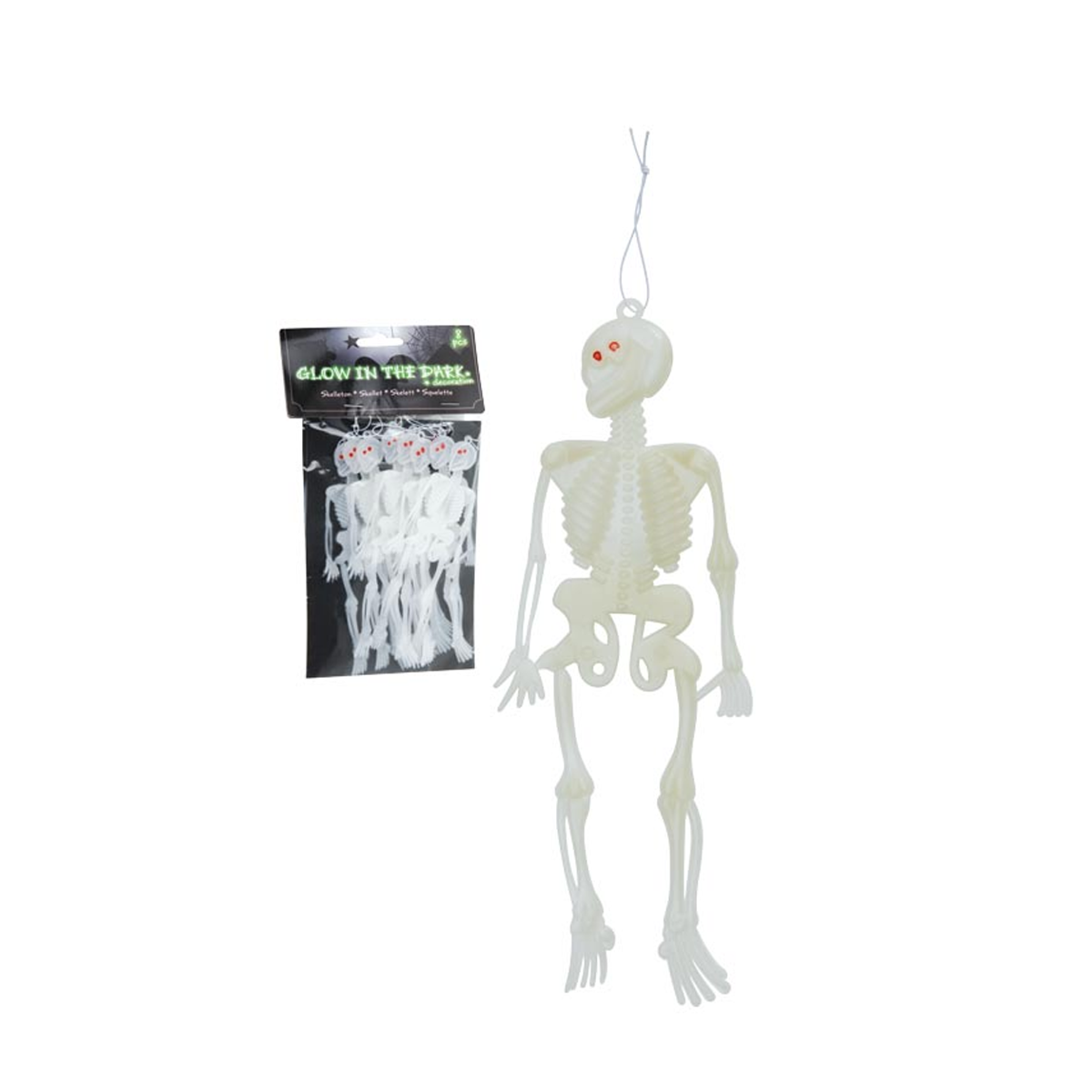 Hangende Skeletten Glow in the dark (8st) afbeelding