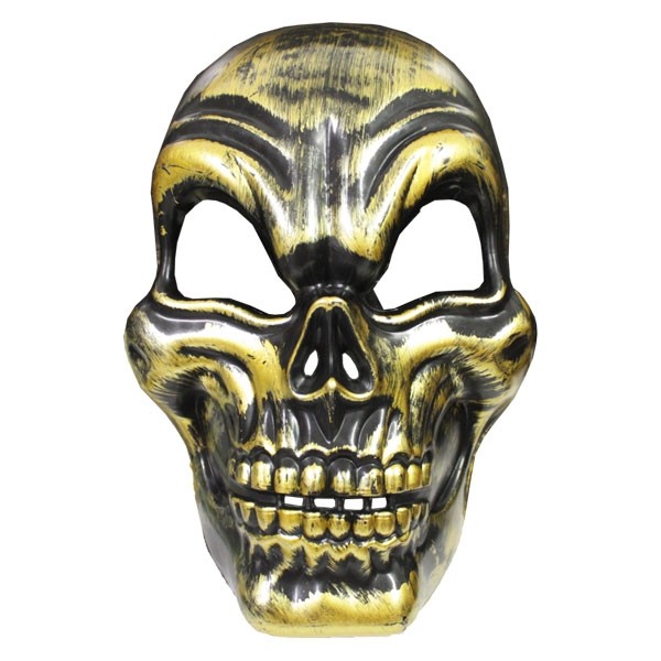 Skull Head Masker Goud afbeelding