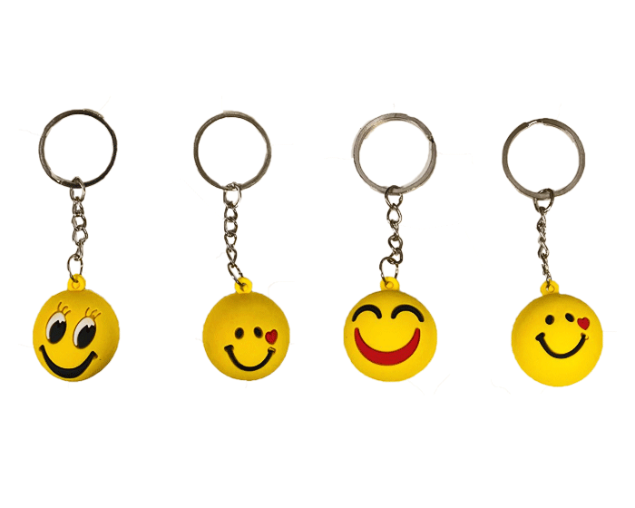 Sleutelhangers Smiley (4st) afbeelding