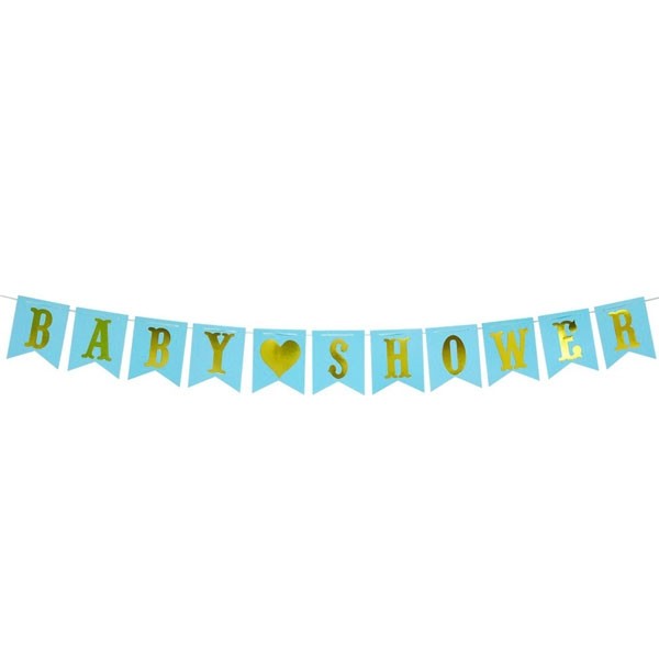 Slinger Babyshower Blauw&Goud afbeelding