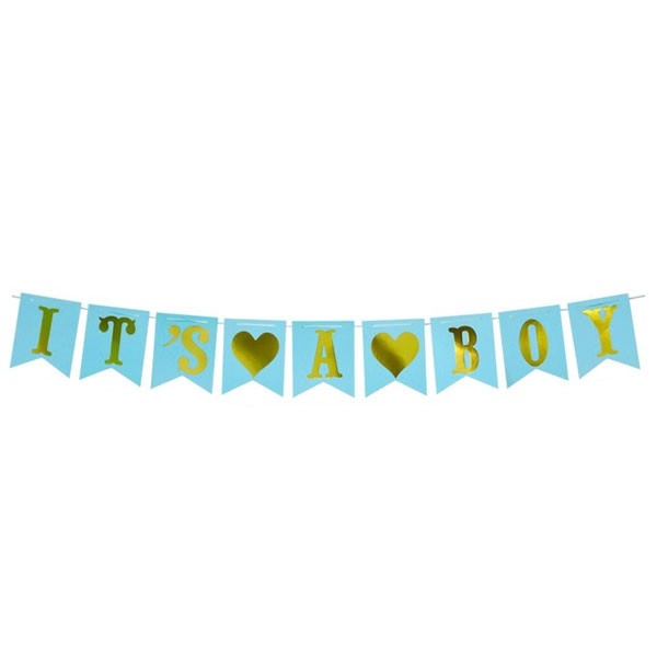 Slinger It's A Boy Blauw&Goud afbeelding