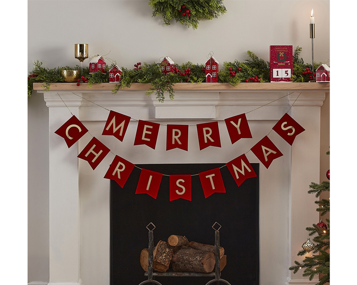Slinger Merry Christmas Rood Velvet Ginger Ray afbeelding