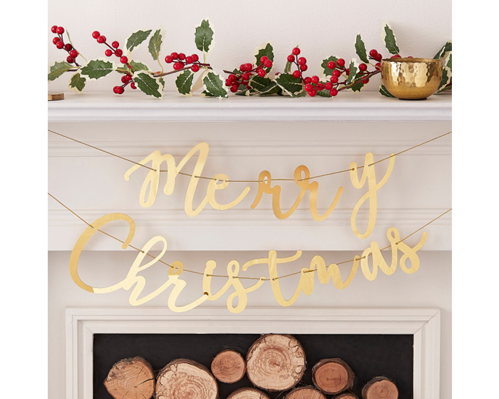 Slinger Merry Christmas Goud Acryl Ginger Ray afbeelding